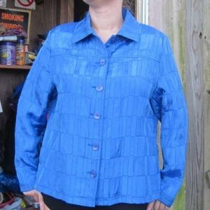 TanJay Petites 8P Padded Button Down Collared Long Sleeve Light Blue Shirt